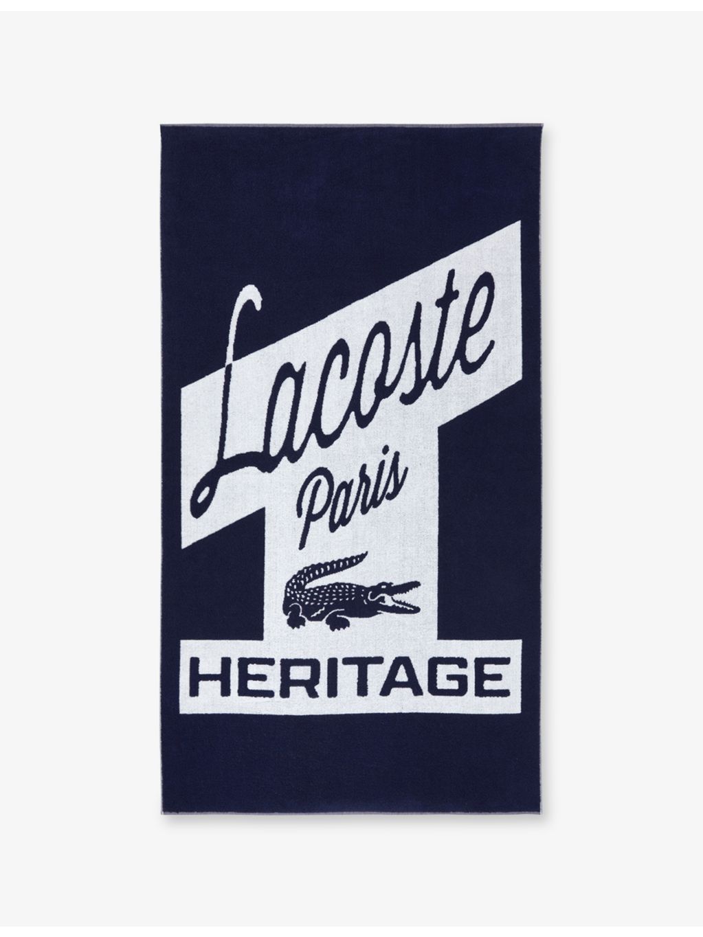 Lacoste L Rétro cotton beach towel 90x160cm, imported from the UK