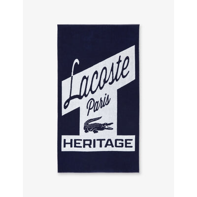 selfridges Lacoste L Rétro Cotton Beach Towel 90cm x 160cm- Buy online at McGrocer