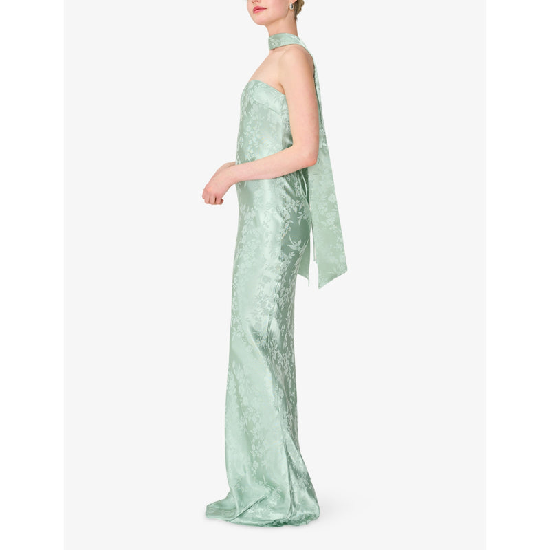 OMNES narrow jacquard woven scarf (British brand)