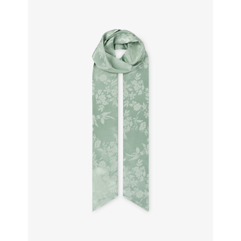 OMNES narrow jacquard woven scarf (British brand)