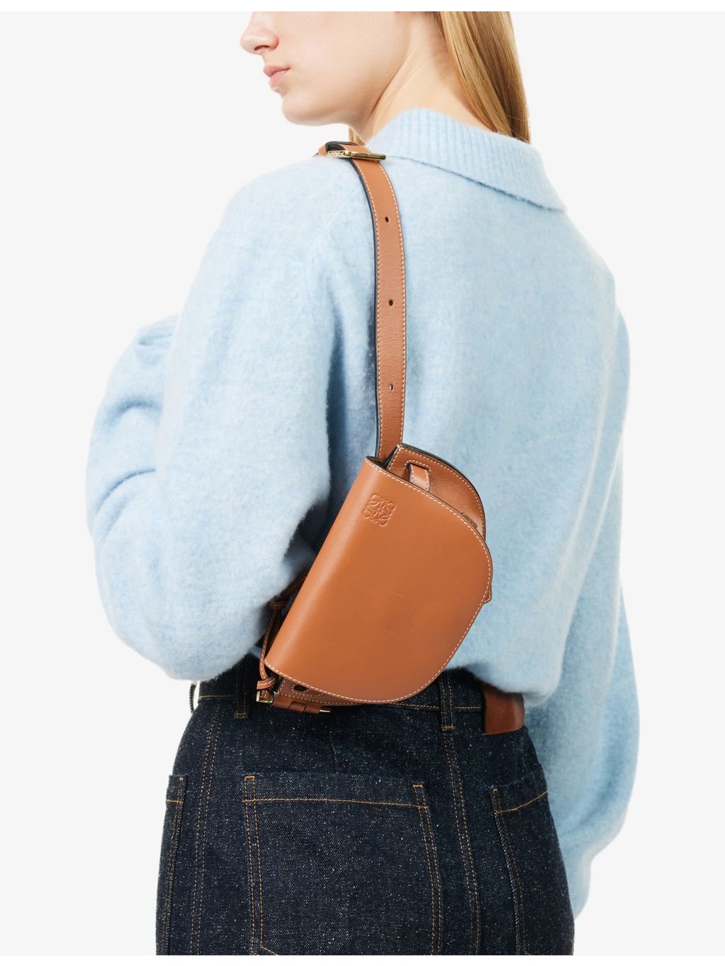 Loewe Gate pre-loved leather shoulder bag, imported from the UK