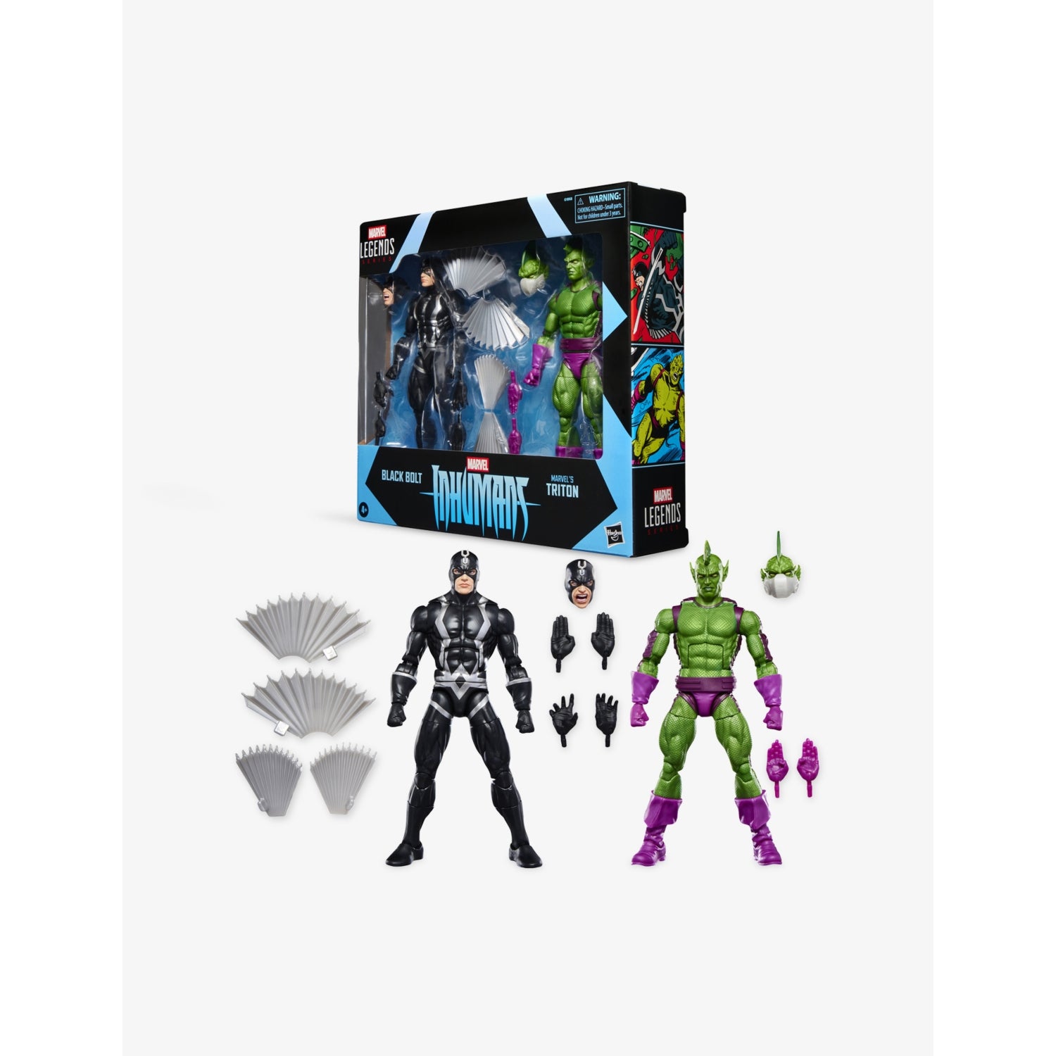 Marvel Inhumans Black Bolt and Triton action figures 15cm (British brand)