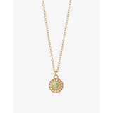 Astley Clarke 18ct gold turquoise pendant necklace, imported from the UK