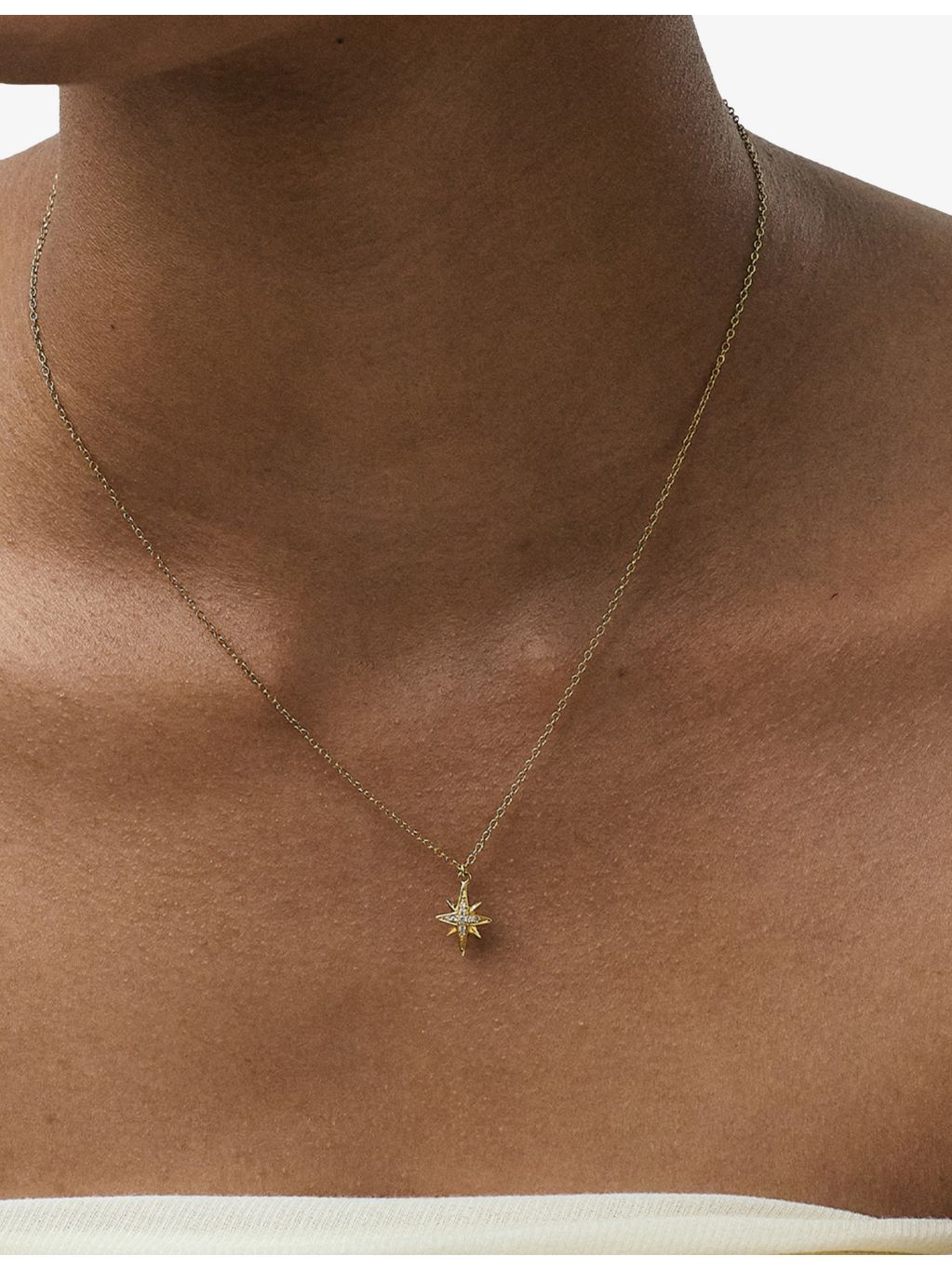 Astley Clarke white sapphire pendant necklace 18ct gold (British brand)