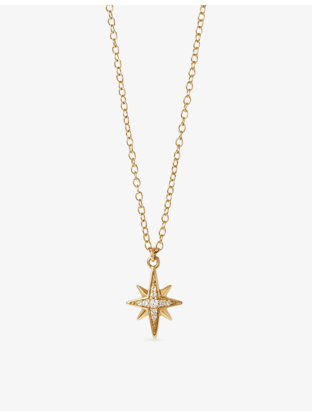 Astley Clarke white sapphire pendant necklace 18ct gold (British brand)