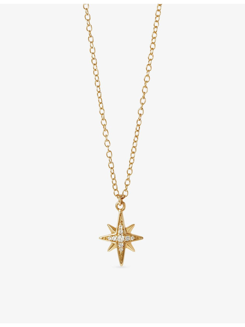 Astley Clarke white sapphire pendant necklace 18ct gold (British brand)