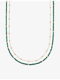 Astley Clarke malachite double strand beaded necklace, UK version