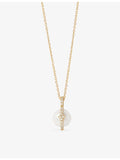 Astley Clarke Luna pendant with pearl and diamond, 14ct gold - British product