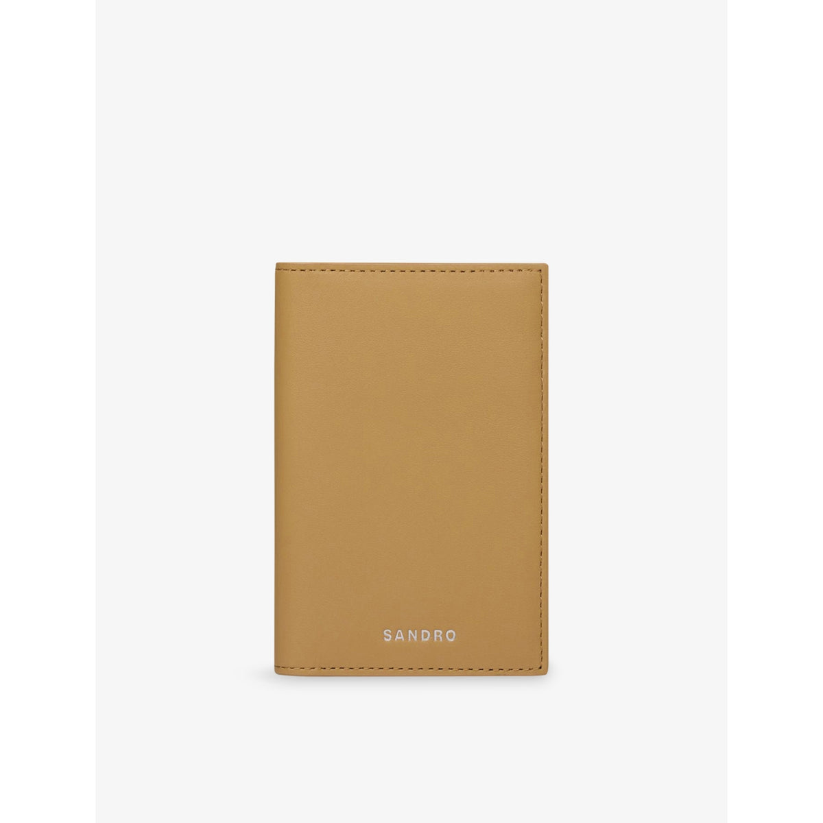 Sandro leather cardholder logo embossed multiple card slots - British product