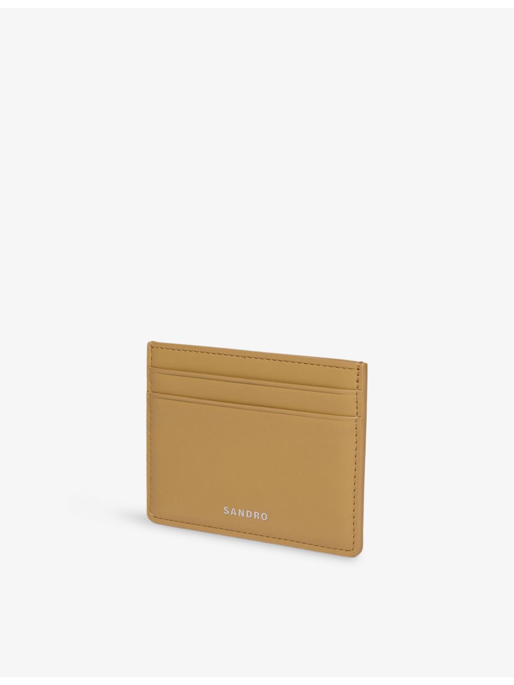 Sandro logo-embossed leather cardholder, compact size - British product
