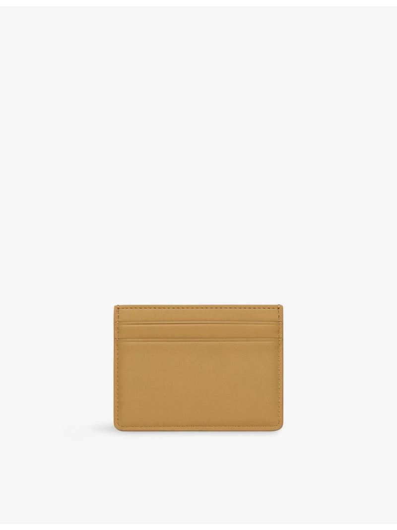 Sandro logo-embossed leather cardholder, compact size - British product