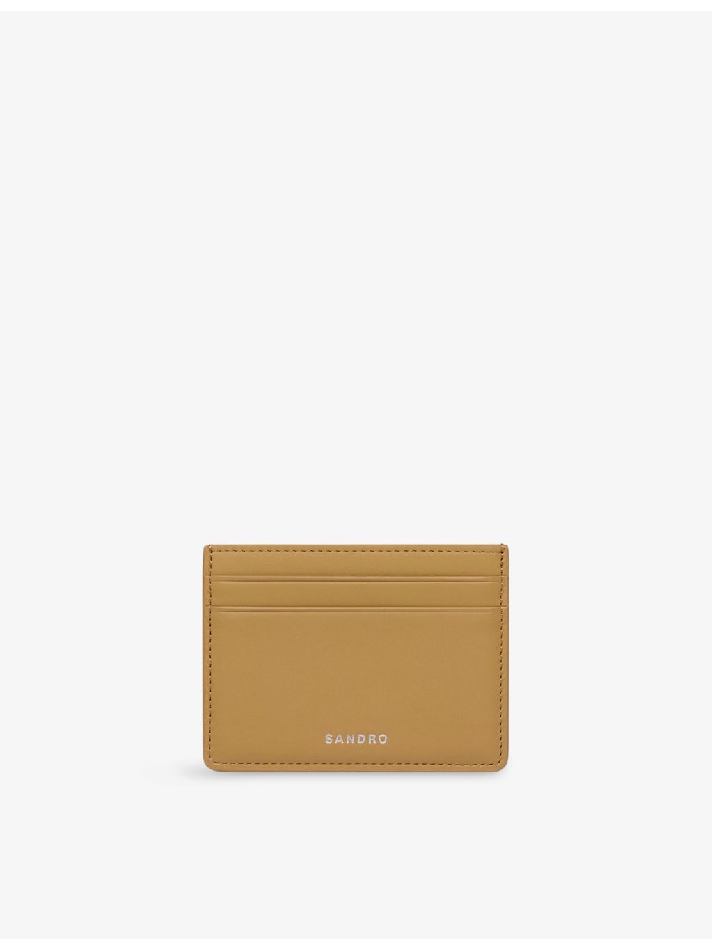 Sandro logo-embossed leather cardholder, compact size - British product