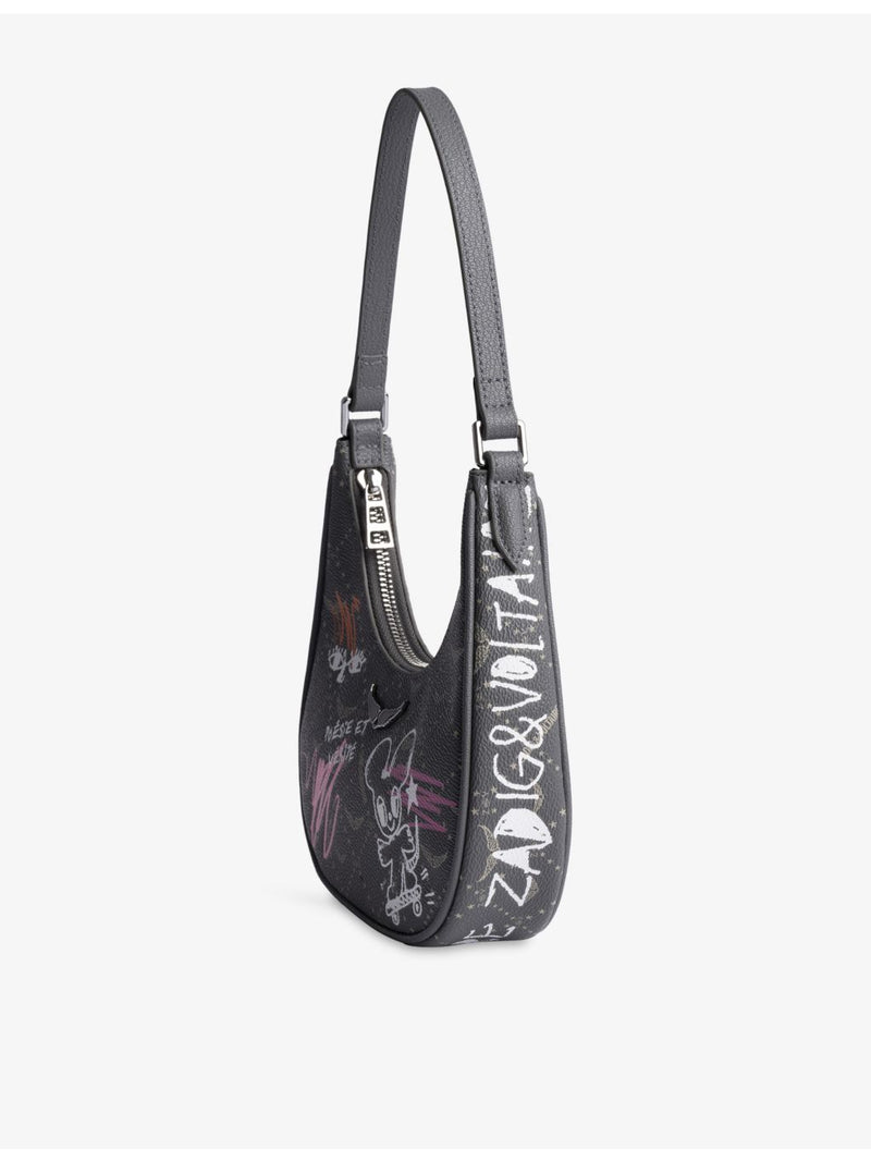 Zadig&Voltaire leather shoulder bag with monogram, UK version