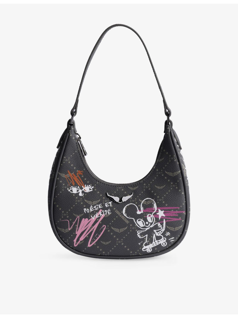 Zadig&Voltaire leather shoulder bag with monogram, UK version