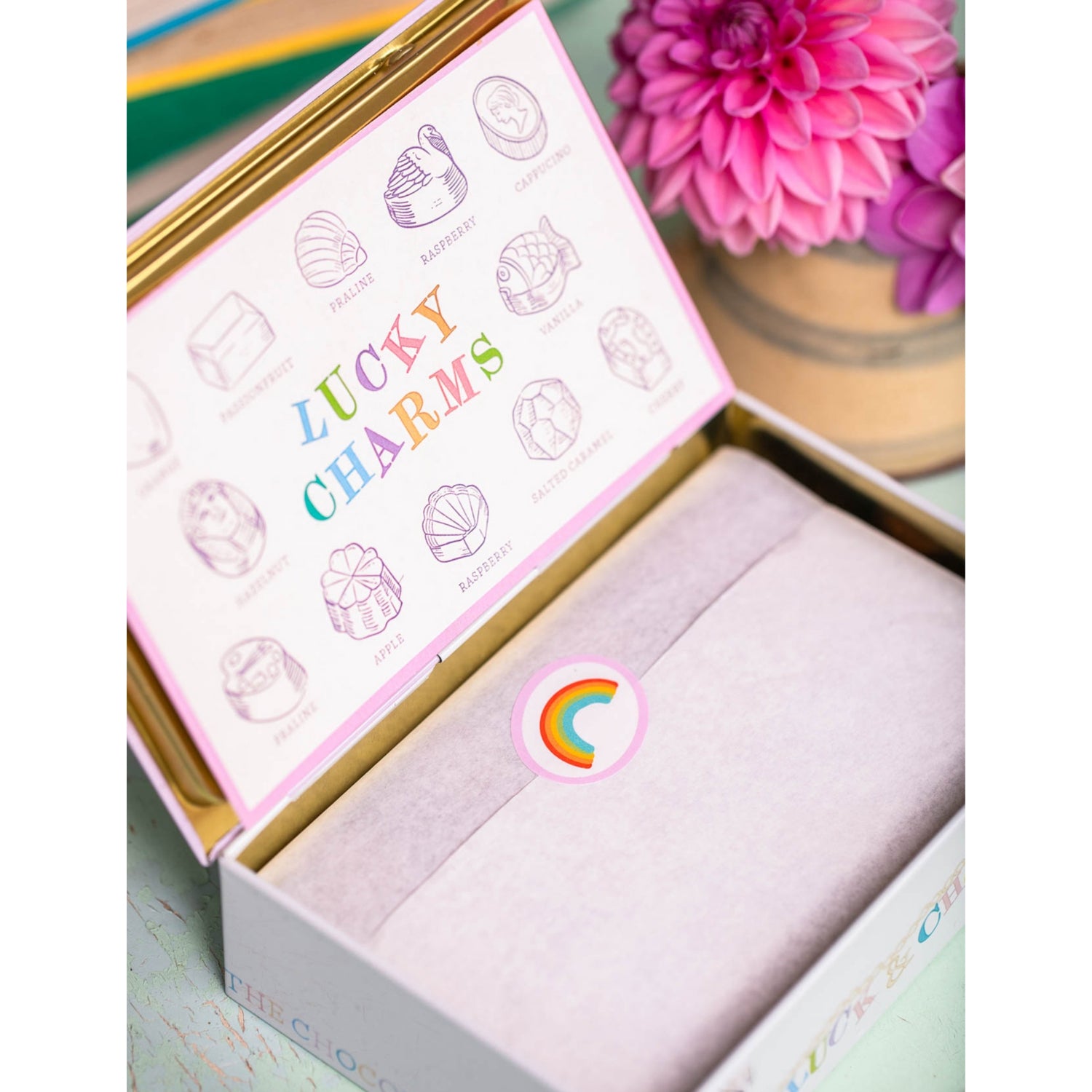 The Chocolate Gift Company Lucky Charms tin 108g, imported from the UK