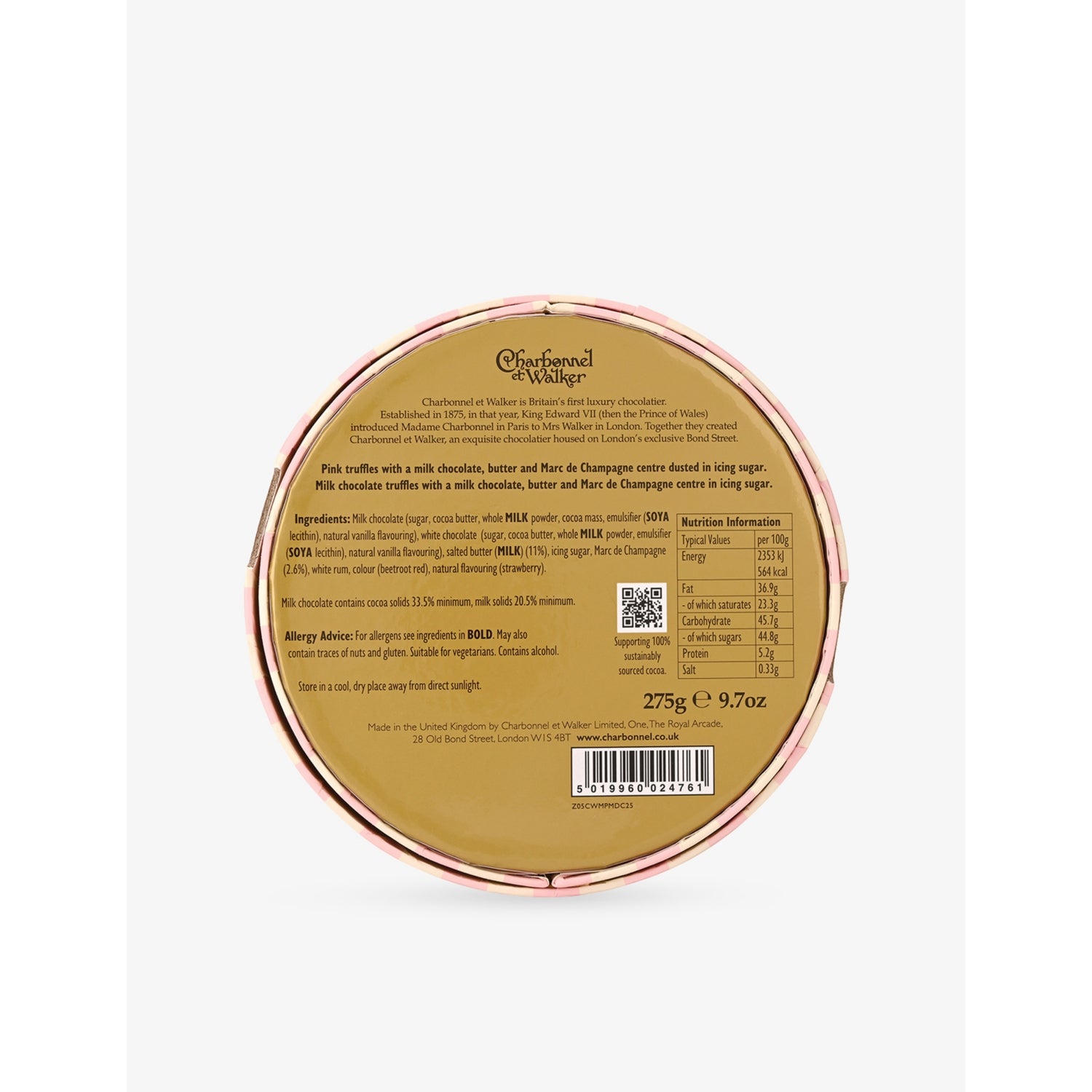 Charbonnel et Walker Marc de Champagne truffles 275g - British product