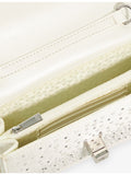 Dune woven top-handle bridesmaid bag with pearl embellishment (British brand)