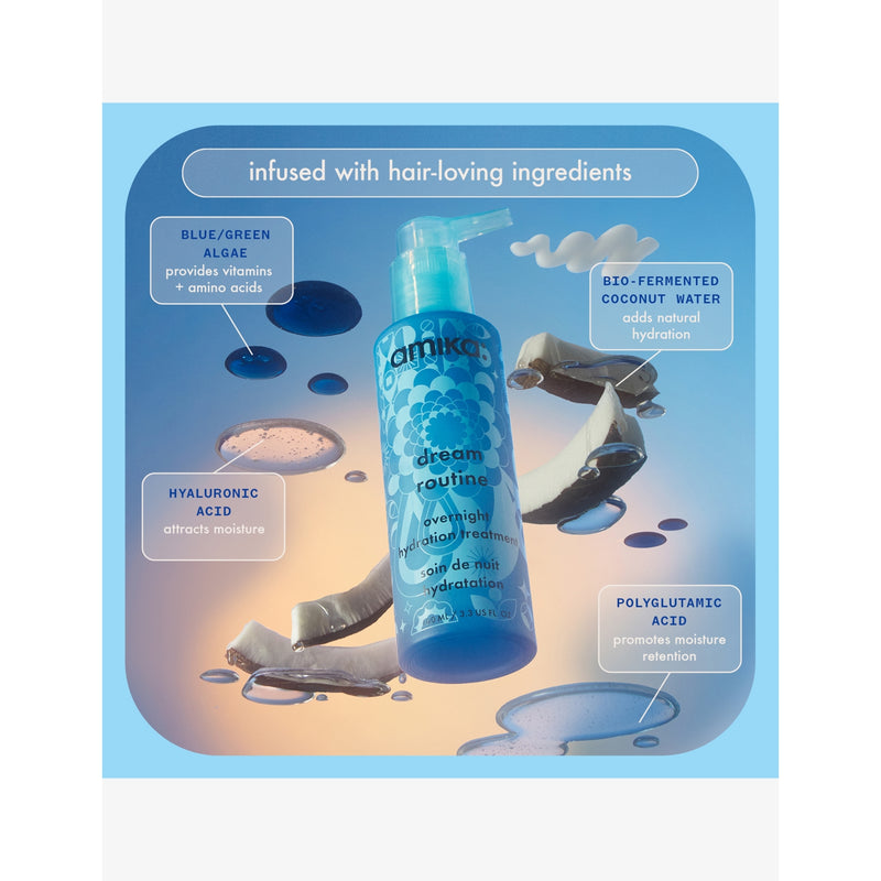 amika Dream Routine overnight hydration mask 100ml, imported from the UK