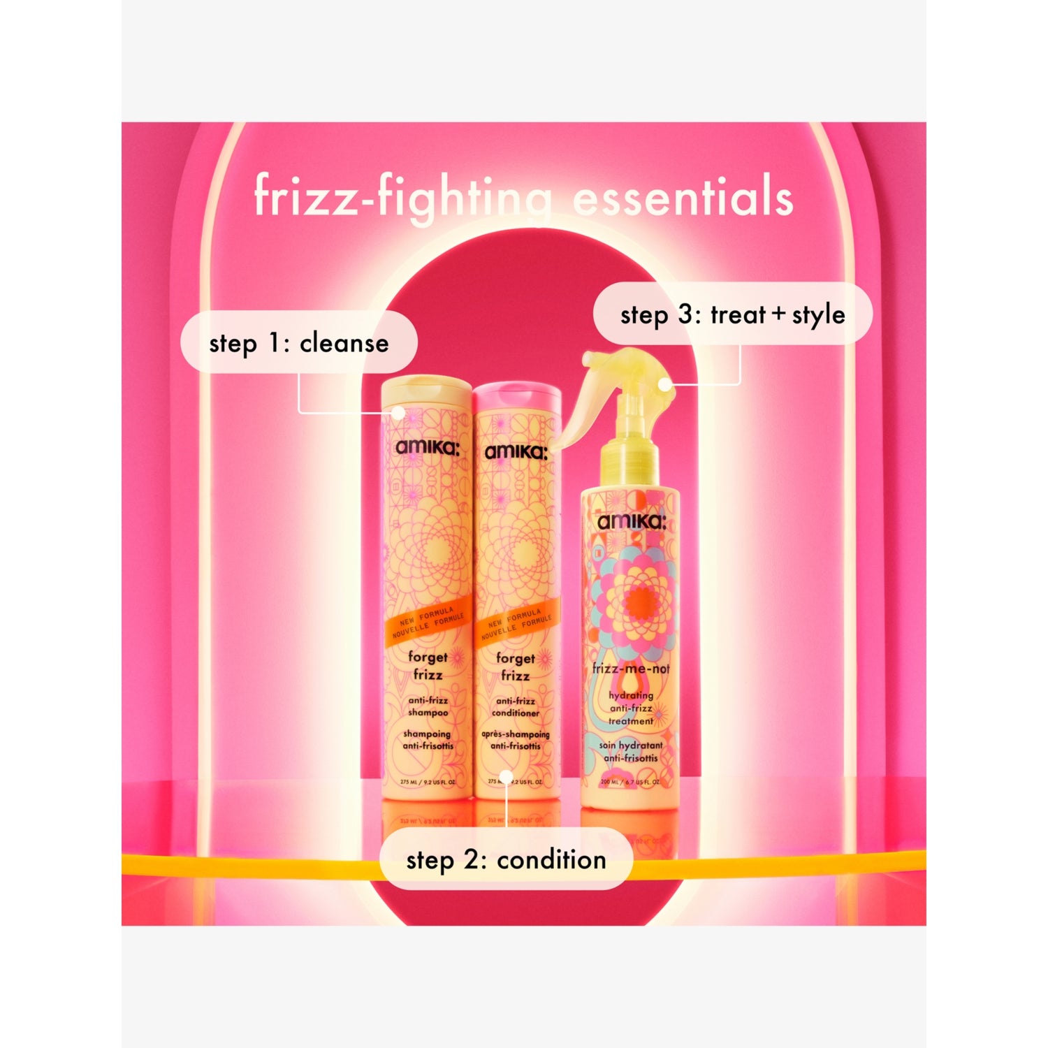 amika Forget Frizz anti-frizz conditioner 275ml (British brand)