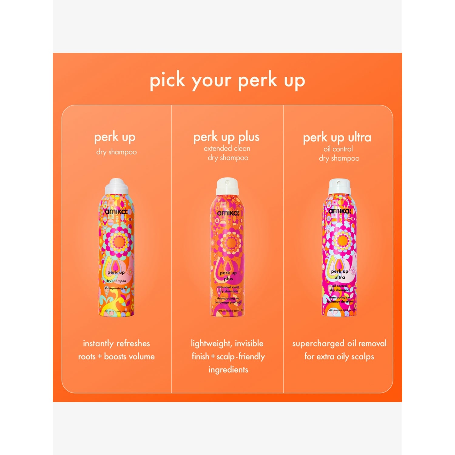 Amika Perk Up dry shampoo 233ml for volume (British brand)
