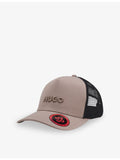 Hugo logo-embellished cotton-twill trucker cap (British brand)