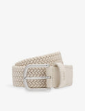 Logo-Embossed Woven Belt - 30