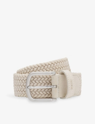 Logo-Embossed Woven Belt - 30