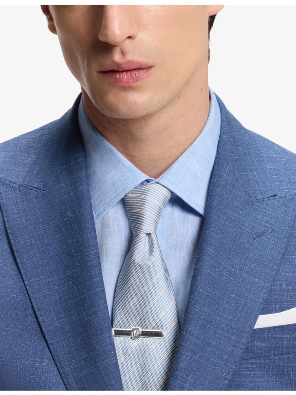 BOSS brass tie clip with Double B monogram - British product