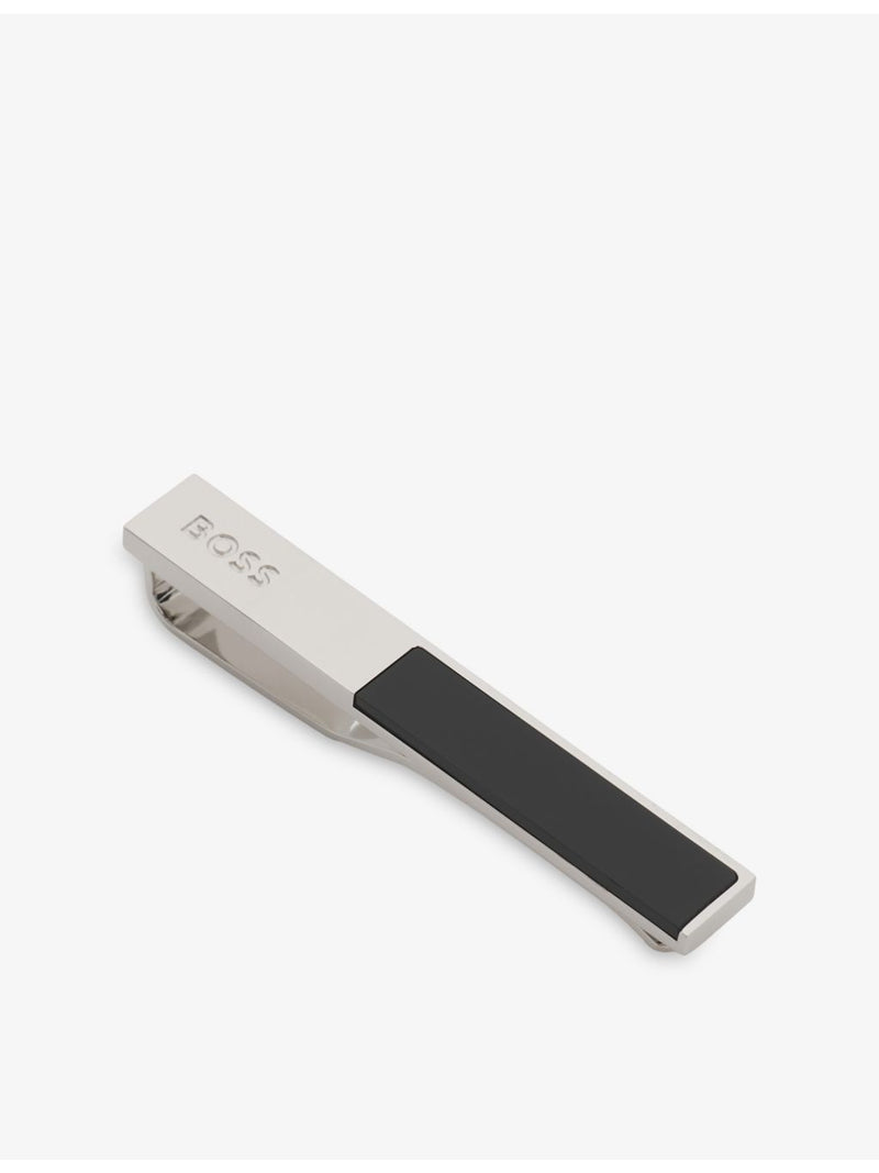 BOSS brass tie clip with black enamel insert 5.1cm - British product