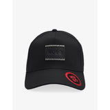 HUGO cotton baseball cap with leather brand patch, UK version