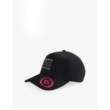 HUGO cotton baseball cap with leather brand patch, UK version