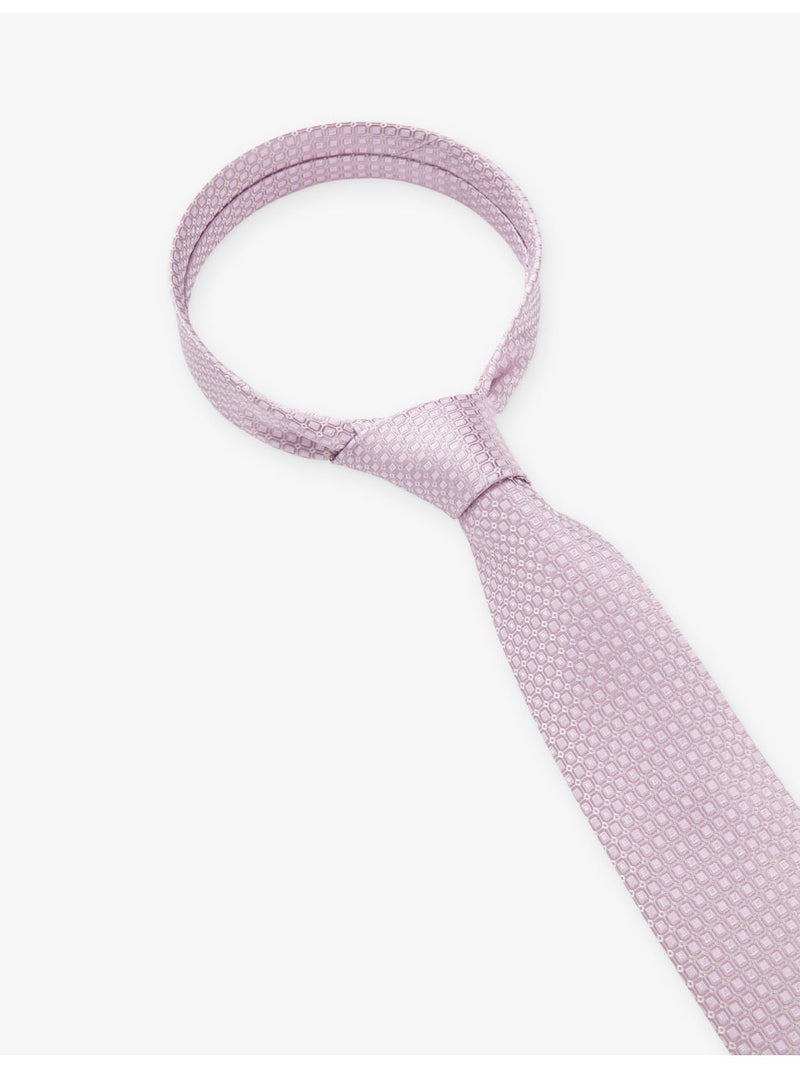 BOSS tie square pattern silk-blend 6cm - British product