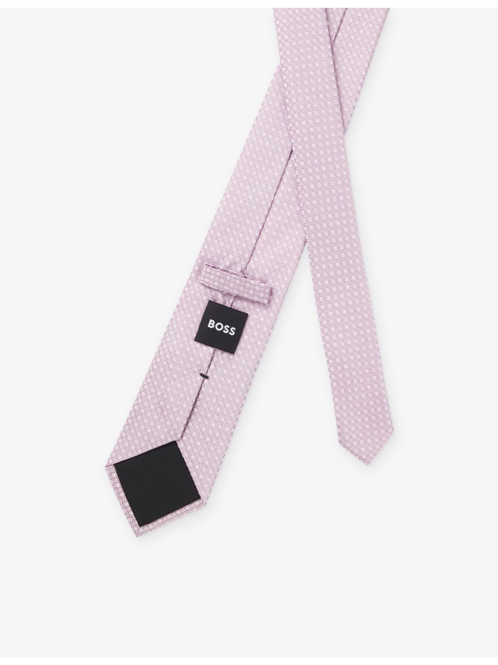 BOSS tie square pattern silk-blend 6cm - British product