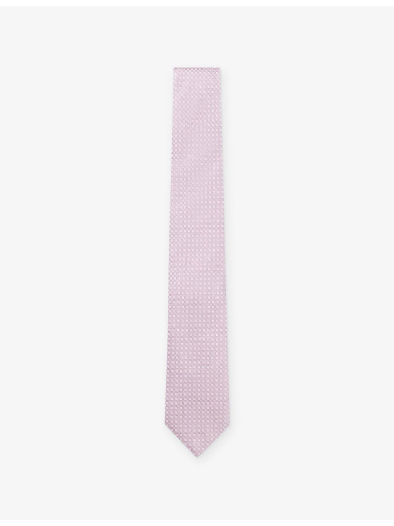 BOSS tie square pattern silk-blend 6cm - British product