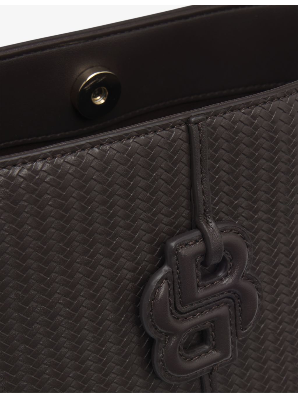 BOSS faux-leather bucket bag with double B logo - British product