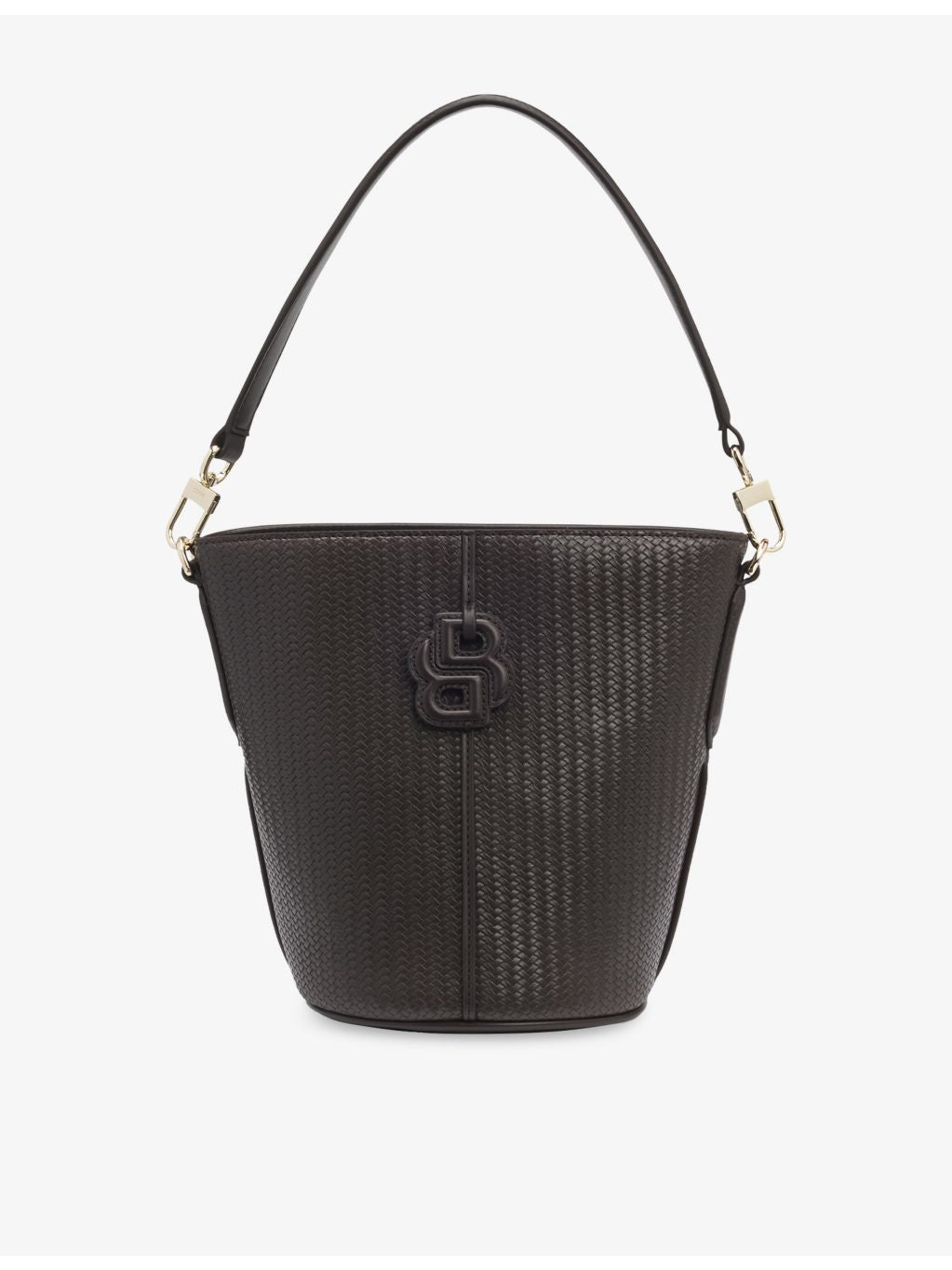 BOSS faux-leather bucket bag with double B logo - British product