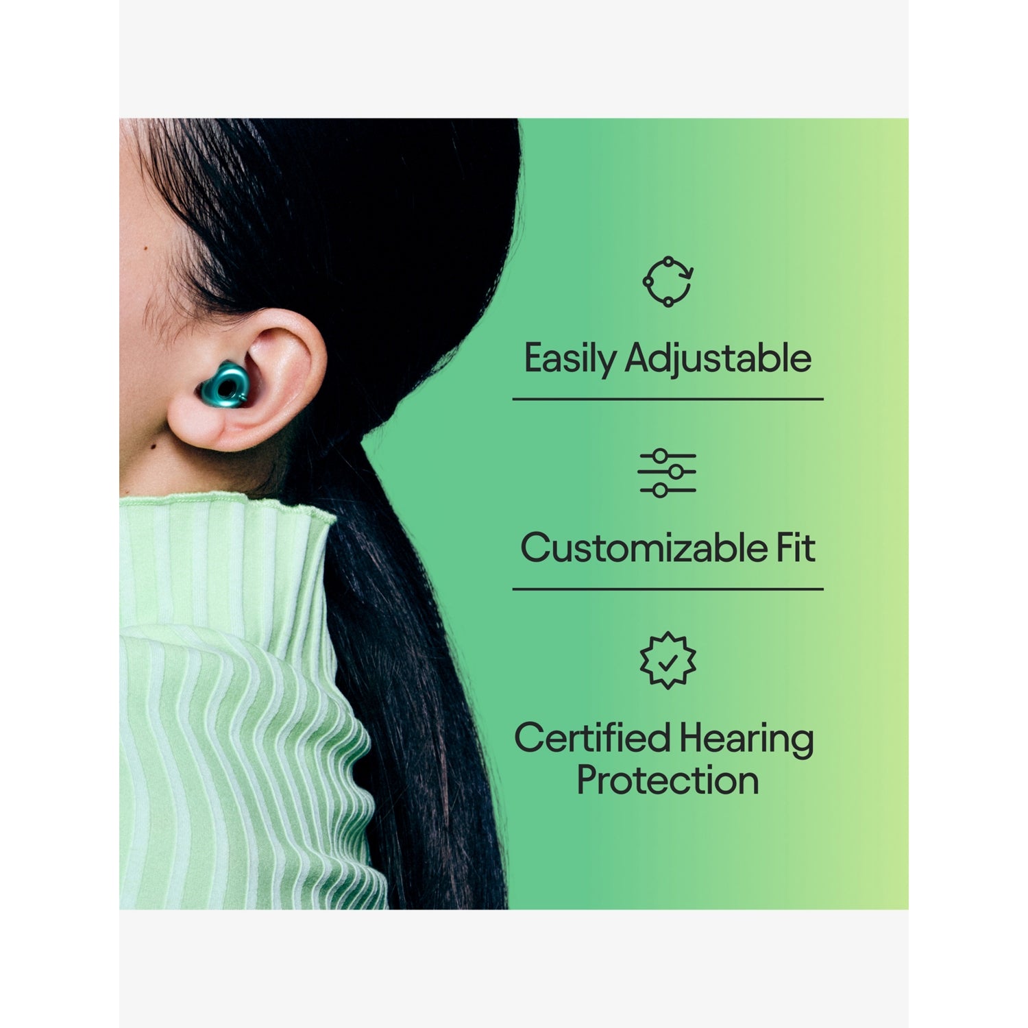 Loop Switch 2 earplugs with adjustable noise reduction, imported from the UK