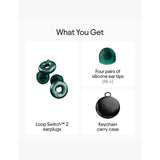 Loop Switch 2 earplugs with adjustable noise reduction, imported from the UK