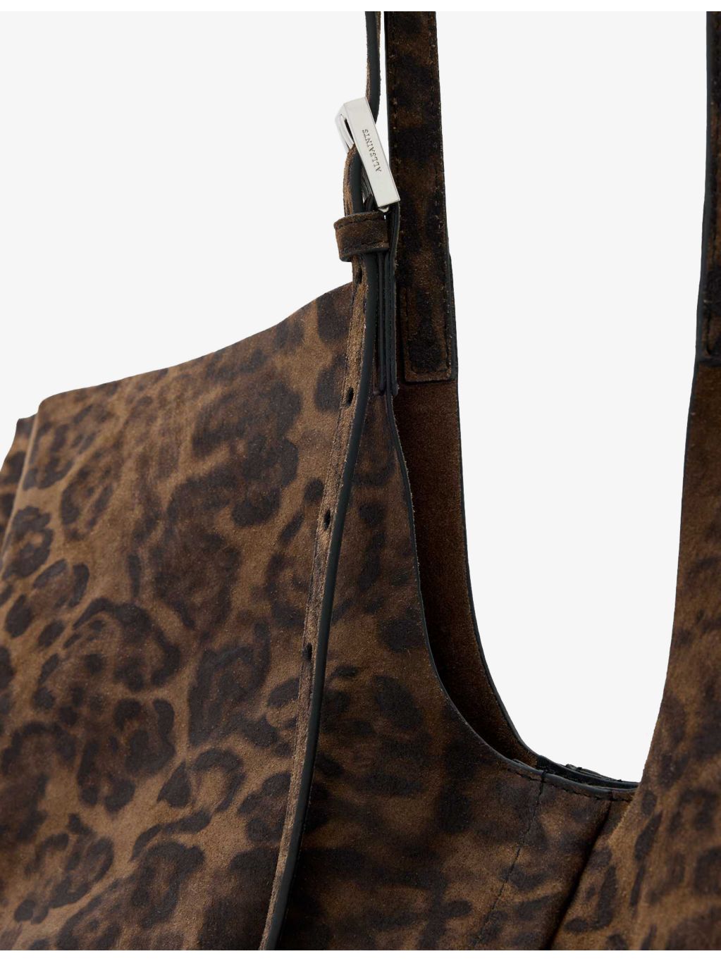 AllSaints suede tote bag Ara Leppo leopard print, UK version