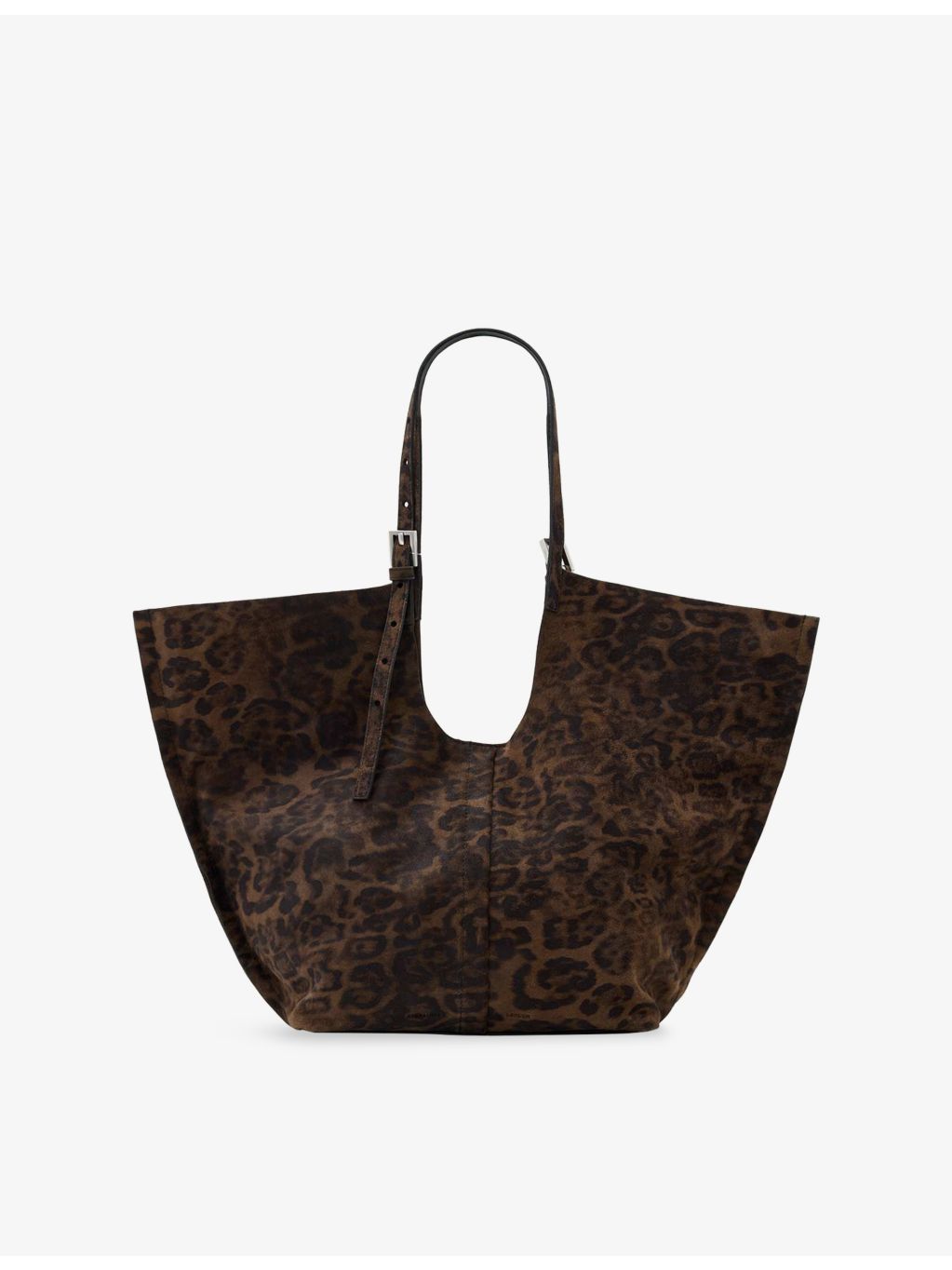 AllSaints suede tote bag Ara Leppo leopard print, UK version