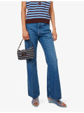 Miu Miu striped embroidered-logo cotton-crochet handbag, UK version