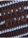 Miu Miu striped embroidered-logo cotton-crochet handbag, UK version