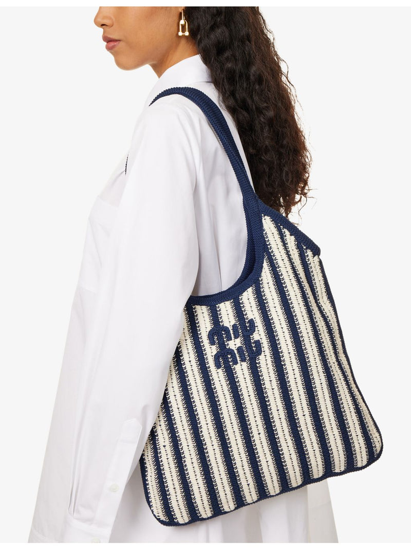 Miu Miu crochet cotton tote bag, imported from the UK