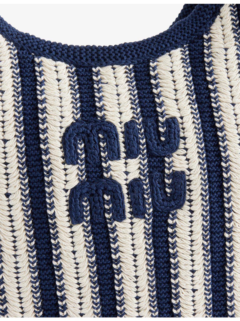 Miu Miu crochet cotton tote bag, imported from the UK