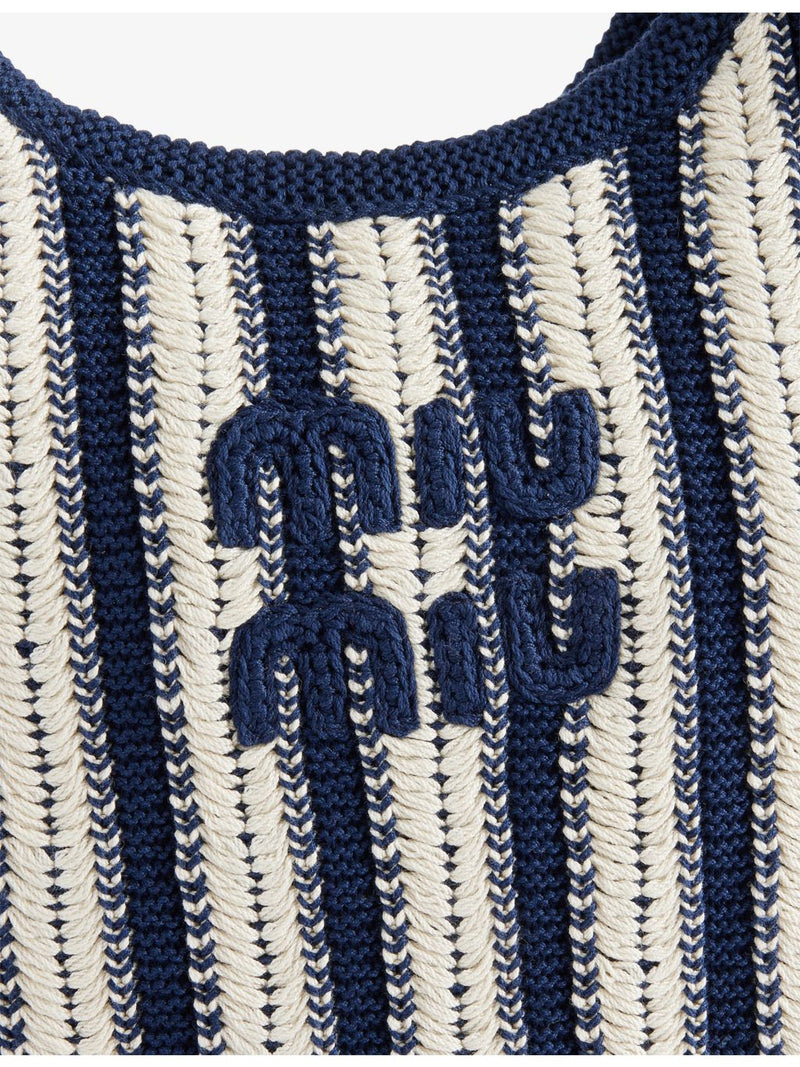 Miu Miu crochet cotton tote bag, imported from the UK