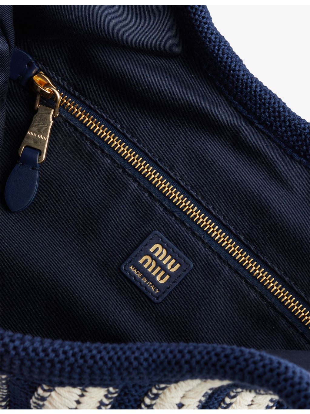 Miu Miu crochet cotton tote bag, imported from the UK