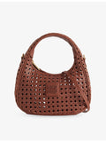 Miu Miu Wander Woven Leather Top-Handle Bag, UK version
