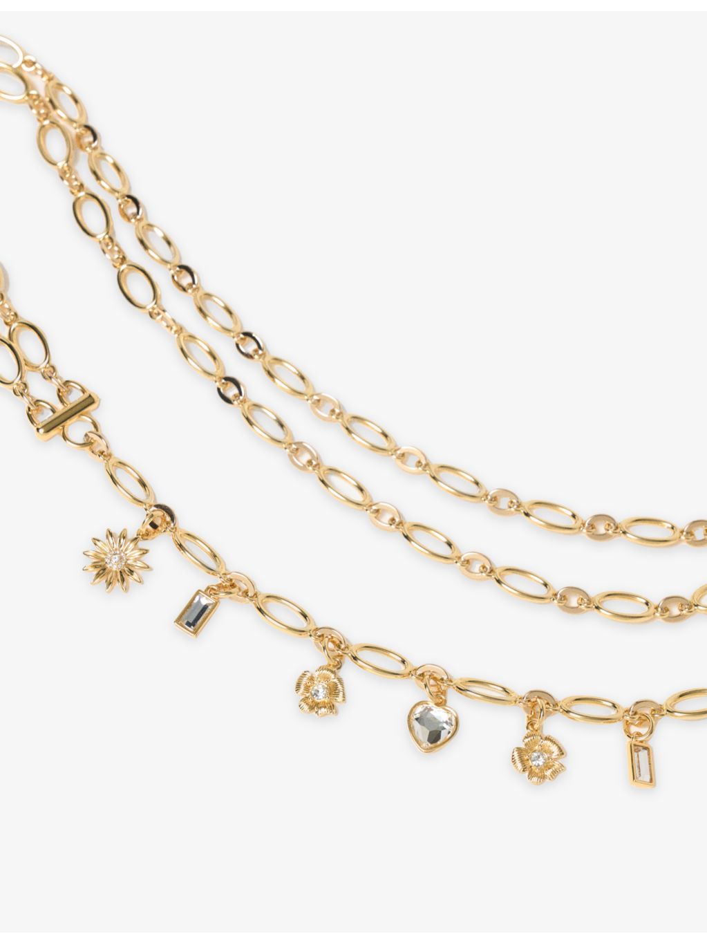 Maje charm-embellished metal chain belt, UK version