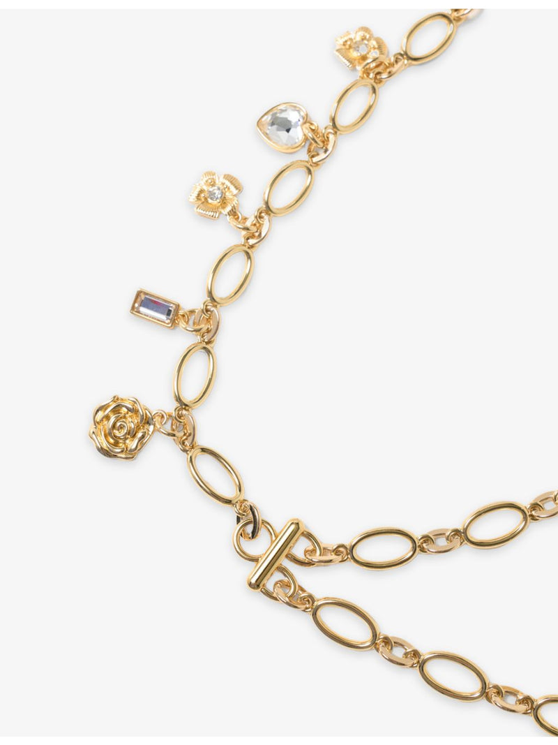 Maje charm-embellished metal chain belt, UK version