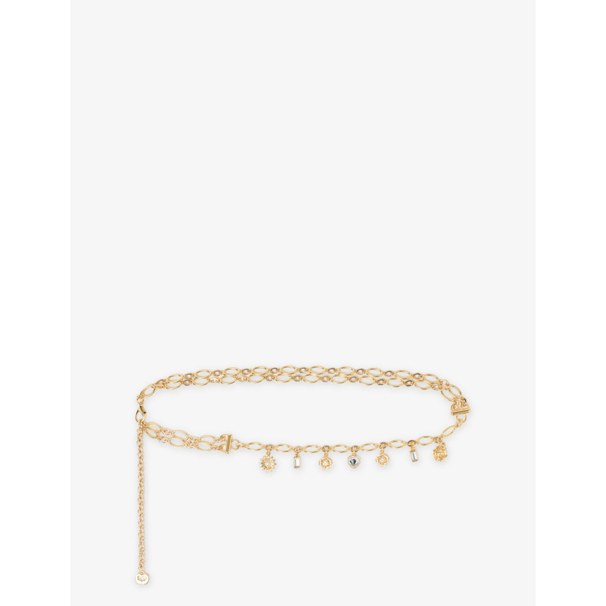 Charm-Embellished Metal Chain Belt - 22
